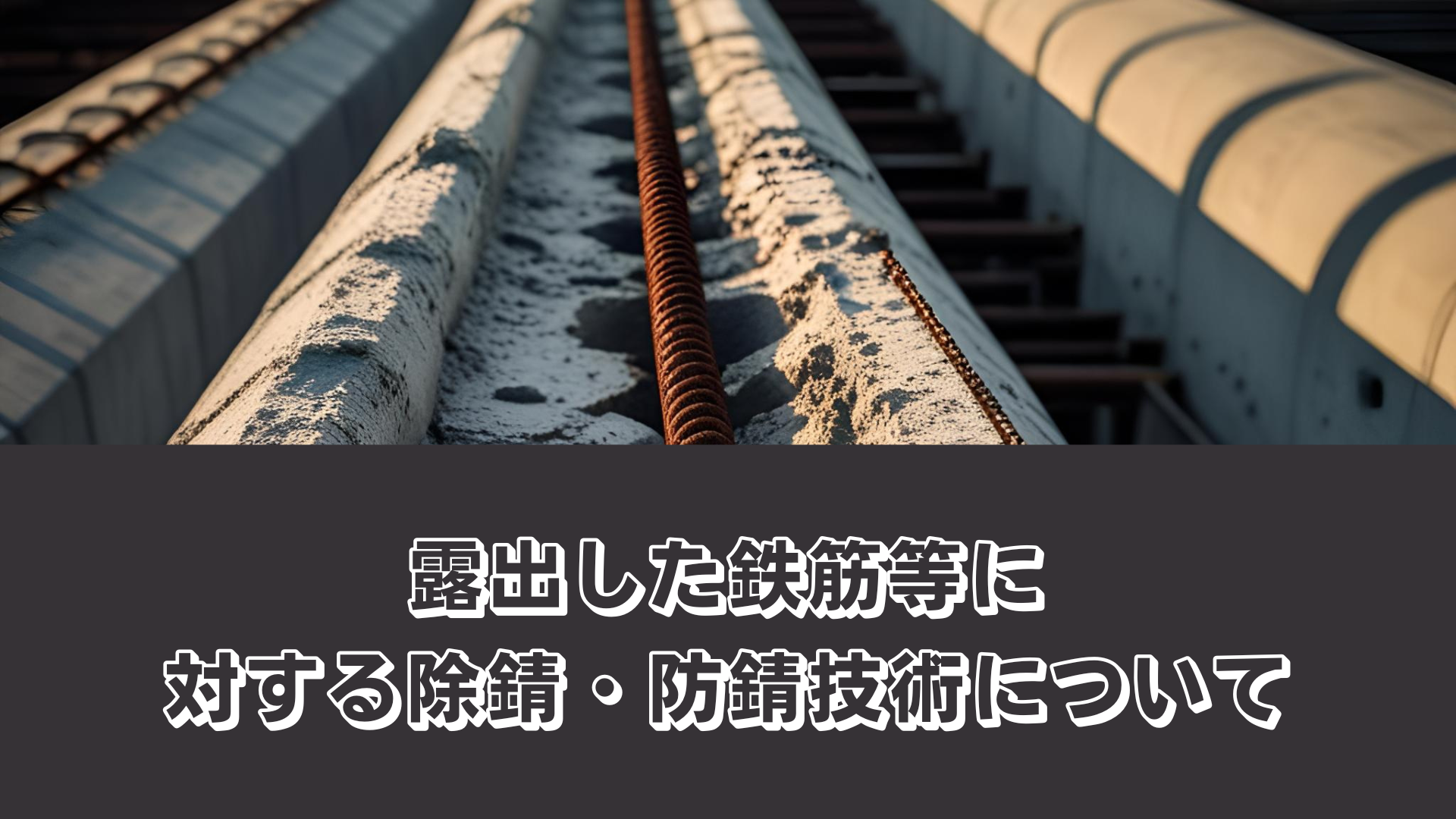 露出した鉄筋等に対する除錆・防錆技術について