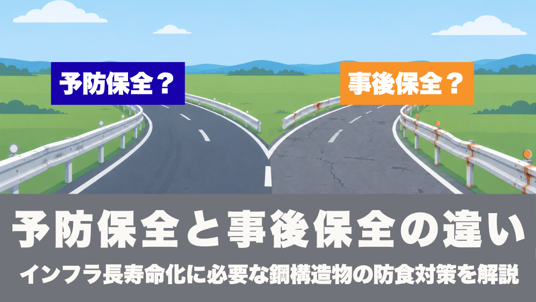 予防保全と事後保全の違い｜インフラ長寿命化に必要な鋼構造物の防食対策を解説